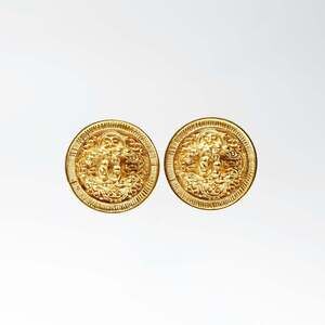 CHANEL Gold Logo Earrings
